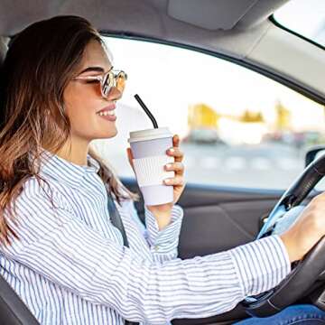 Eco-Friendly Reusable Black Silicone Straws 8 Pcs with Brushes