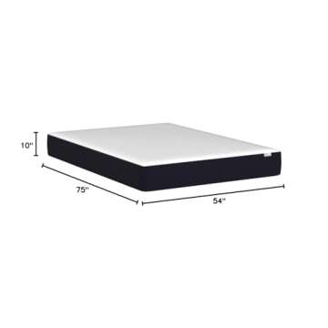 Sleep Innovations Marley 10 Inch Cooling Gel Memory Foam Mattress, Full Size, Bed in a Box, Medium F...