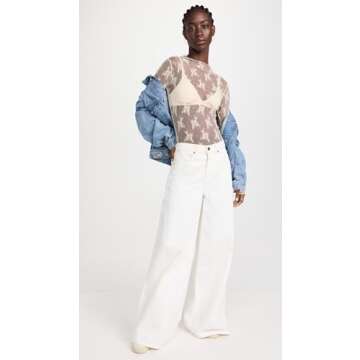 Free People Lady Lux Breathable Layering Top Evening Creme