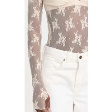 Free People Lady Lux Breathable Layering Top Evening Creme
