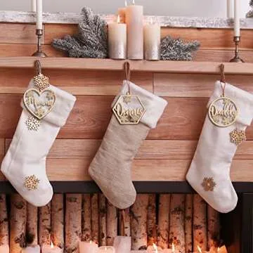 Personalized Christmas Stockings Name Tags Set of 3