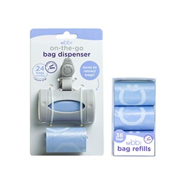 Ubbi On The Go Lavender Scented Bag Dispenser for Parents