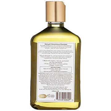 Rahua Voluminous Shampoo, 9.3 Fl Oz, Organic Volumizing Sulfate Free Shampoo, Natural, Plant Based Derived Ingredients, Lavender & Eucalyptus Scent, Hair Care for Fine Hair with Lemongrass & Green Tea