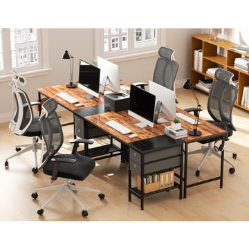 HOMIDEC Office Desk with Drawers 55 inch for Home Office