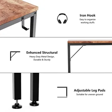 HOMIDEC Office Desk with Drawers 55 inch for Home Office