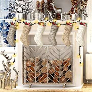 Hungdao Knitted Christmas Stockings Set - 12 Vintage Designs