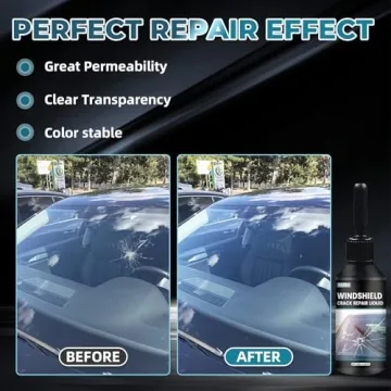 2025 Windshield Crack Repair Kit,Latest Upgraded Glass Crack Repair Kit,5MinQuick-Glass Repair Liquid,Long-Lasting for Windshields, Mirrors, Windows,All Crack Types Windshield Repair Kit (black).