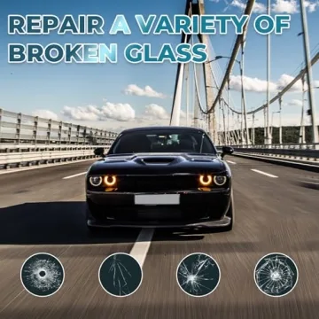 2025 Windshield Crack Repair Kit,Latest Upgraded Glass Crack Repair Kit,5MinQuick-Glass Repair Liquid,Long-Lasting for Windshields, Mirrors, Windows,All Crack Types Windshield Repair Kit (black).