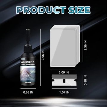 2025 Windshield Crack Repair Kit,Latest Upgraded Glass Crack Repair Kit,5MinQuick-Glass Repair Liquid,Long-Lasting for Windshields, Mirrors, Windows,All Crack Types Windshield Repair Kit (black).