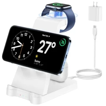 3 in 1 Charging Station for Apple Products - Wireless Charging Station for Multiple Devices, Phone a...