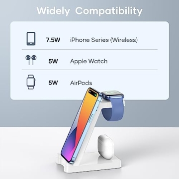 Premium 3 in 1 Wireless Charging Station for Apple Devices