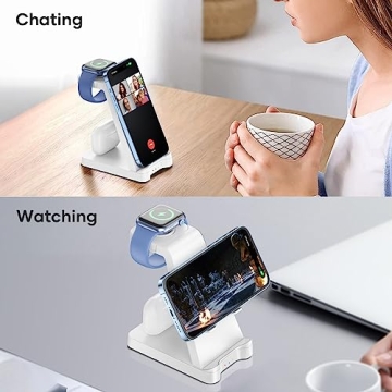 Premium 3 in 1 Wireless Charging Station for Apple Devices