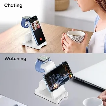 Premium 3 in 1 Wireless Charging Station for Apple Devices