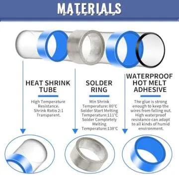 210pcs Heat Shrink Wire Connectors Sopoby 135 pcs Heat Shrink Crimp Butt Connectors Mixed with 75 pcs Solder Seal Wire Connectors 26-10GA Electrical Connectors Waterproof Assorted Wire cnectors Kit