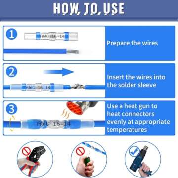 210pcs Heat Shrink Wire Connectors Sopoby 135 pcs Heat Shrink Crimp Butt Connectors Mixed with 75 pcs Solder Seal Wire Connectors 26-10GA Electrical Connectors Waterproof Assorted Wire cnectors Kit