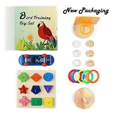 Engaging Bird Toys Set for Parakeets & Conures