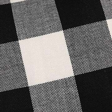 Vinvi Set of 2 Retro Cotton Linen Farmhouse Outdoor Decorative Buffalo Check Plaid Throw Pillow Cove...