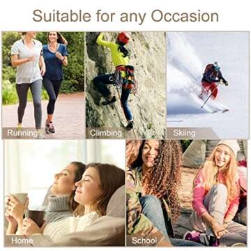 Lisacool 5 Pairs Womens Wool Socks - Winter Warm Socks - Thick Thermal Knit Vintage Cozy Crew Soft Socks Gifts for Women