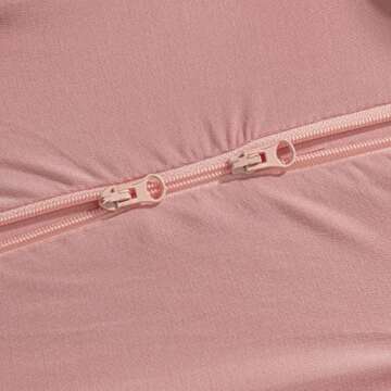 GUISBY Rayon made from bamboo Baby Footless Pajamas, Short Sleeve with Zipper Rompers Sleeper Peach 18-24 Months