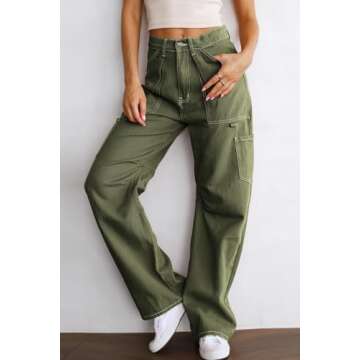 Dokotoo High Waisted Cargo Pants for Women