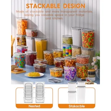 15 PCS Airtight Food Storage Container Set with Lids