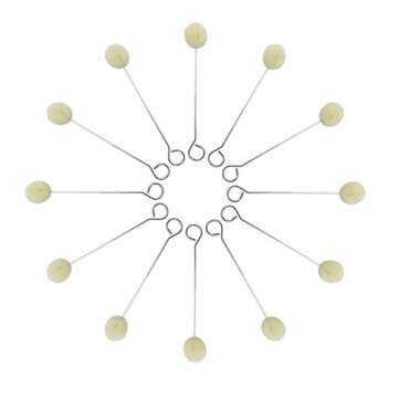 100 Packs Wool Daubers Ball Brush Leather Dye Tool with Metal Handle for DIY Crafts Projects