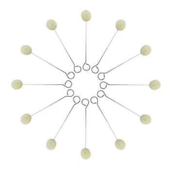 100 Packs Wool Daubers Ball Brush Leather Dye Tool with Metal Handle for DIY Crafts Projects