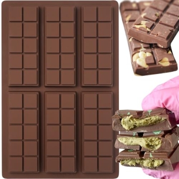 HKNMTT Chocolate Bar Molds Set - Non-Stick Silicone Crafting