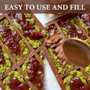 HKNMTT Non-Stick Chocolate Bar Molds for DIY Crafts