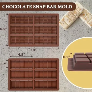 HKNMTT Non-Stick Chocolate Bar Molds for DIY Crafts