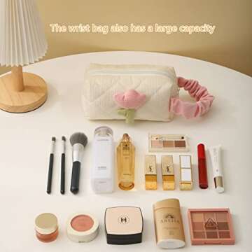 TrueLux Cute Corduroy Makeup Bag Set for Women