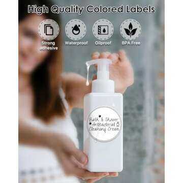 iEager 3 Inch Circle Thermal Sticker Labels, Self-Adhesive Round Direct Thermal Labels, Multi-Purpose Roll Thermal Stickers, 500 Labels, White