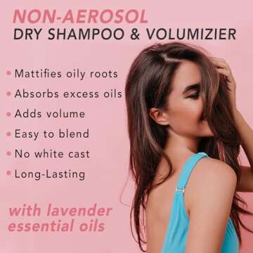 Organic Dry Shampoo Powder - USA Made with Natural Ingredients, Volumizing Powder for Hair Volume, Best Natural Dry Shampoo for Volume, Absorbs Oil & Freshens Hair, Travel-Friendly & Non-Aerosol