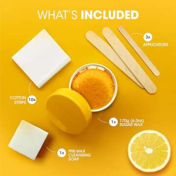 Nad's Wax Hair Removal For Women - Body+Face Wax - All Skin Types - At Home Waxing Kit With 6 Oz Sug...