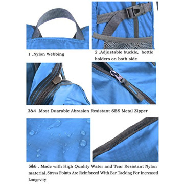 Packable Lightweight Travel Hiking Backpack for Adventures