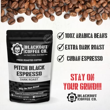 Pitch Black Espresso Coffee by Blackout Coffee Co - Extra Dark Roast
