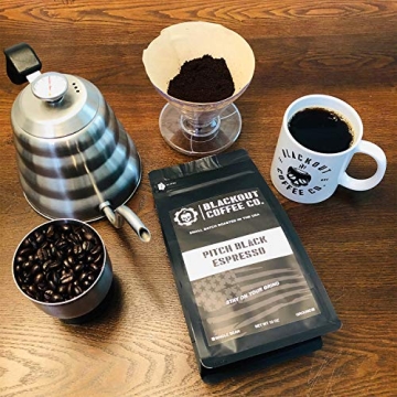 Pitch Black Espresso Coffee by Blackout Coffee Co - Extra Dark Roast