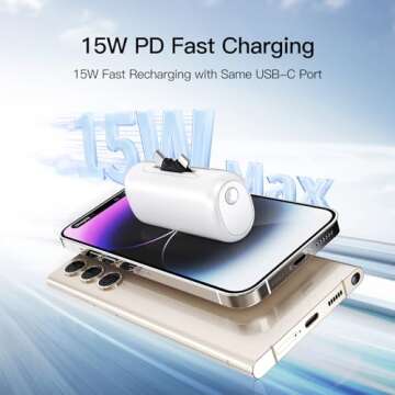 Winecube Portable Charger with Dual Connectors and Fast Charging