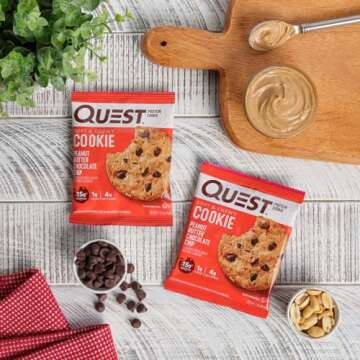 Quest Nutrition Peanut Butter Chocolate Chip High Protein Cookie, Keto Friendly, Low Carb, 24.5 Oz, 12 count (Pack of 1)