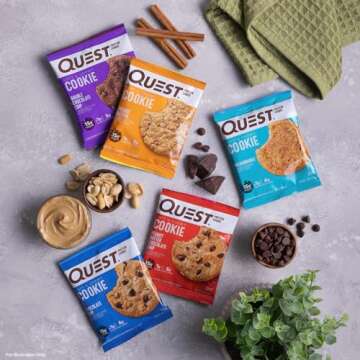Quest Nutrition Peanut Butter Chocolate Chip High Protein Cookie, Keto Friendly, Low Carb, 24.5 Oz, 12 count (Pack of 1)