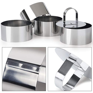 HULISEN Round Cake Ring Mold Set for Perfect Desserts