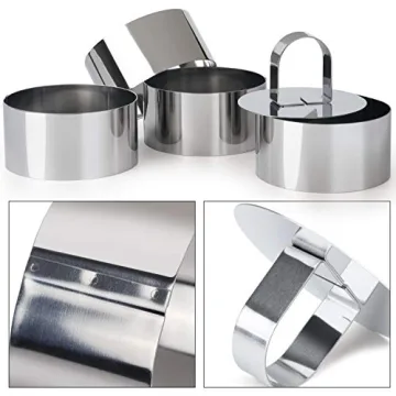 HULISEN Round Cake Ring Mold Set for Perfect Desserts