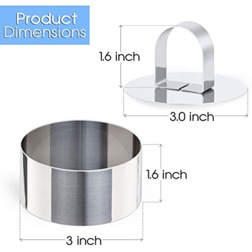 HULISEN Round Cake Ring Mold Set for Perfect Desserts