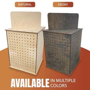 TORCHED DISPLAYS Rotating Display Stand – 22.5 x 16.76-inch – Rotating Organizer Wood Pegboard – Pegboard Display Stand for Craft Shows, Vendor Events, Jewelry, Accessories…