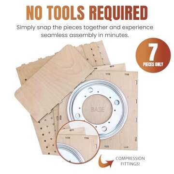 TORCHED DISPLAYS Rotating Display Stand – 22.5 x 16.76-inch – Rotating Organizer Wood Pegboard – Pegboard Display Stand for Craft Shows, Vendor Events, Jewelry, Accessories…