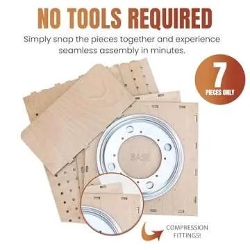 TORCHED DISPLAYS Rotating Display Stand – 22.5 x 16.76-inch – Rotating Organizer Wood Pegboard – Pegboard Display Stand for Craft Shows, Vendor Events, Jewelry, Accessories…