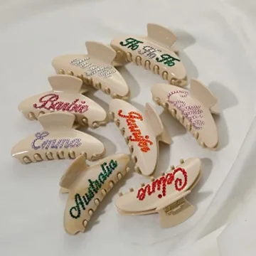 Customizable White Hair Claw Clip for Women Gifts