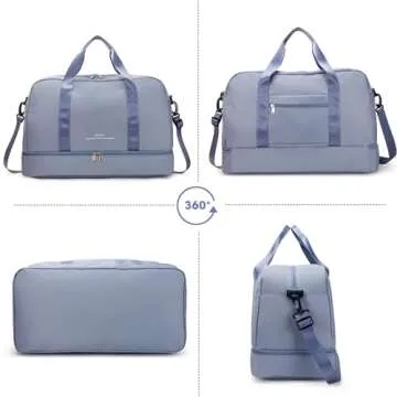 Stylish Women’s Travel Duffel Bag with Shoe Compartment
