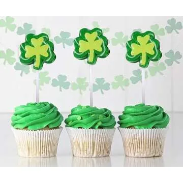 12 Shamrock Lollipops - St Patricks Day Candy and Party Favors - Irish Candy