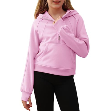 Doshoop Girls Fleece Cropped Hoodie Warm Stylish Comfort